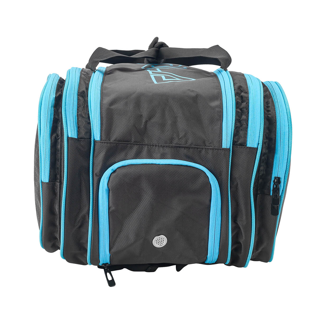 Product photo of the JOOLA Tour Elite Pickleball Duffle in Black & Light Blue Black/Light Blue