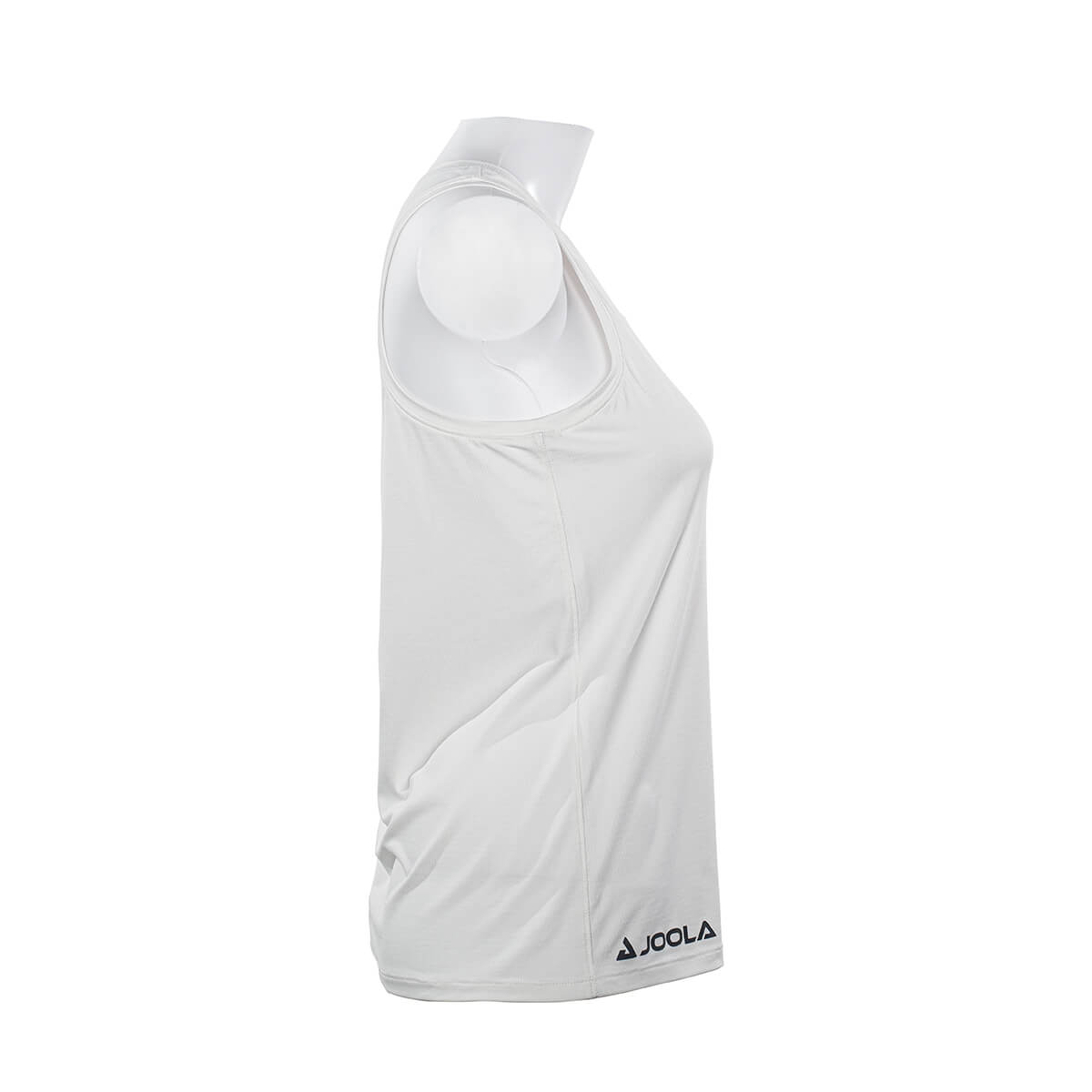 White Background Image: Angled image of JOOLA Flow Tank Top, White color. White