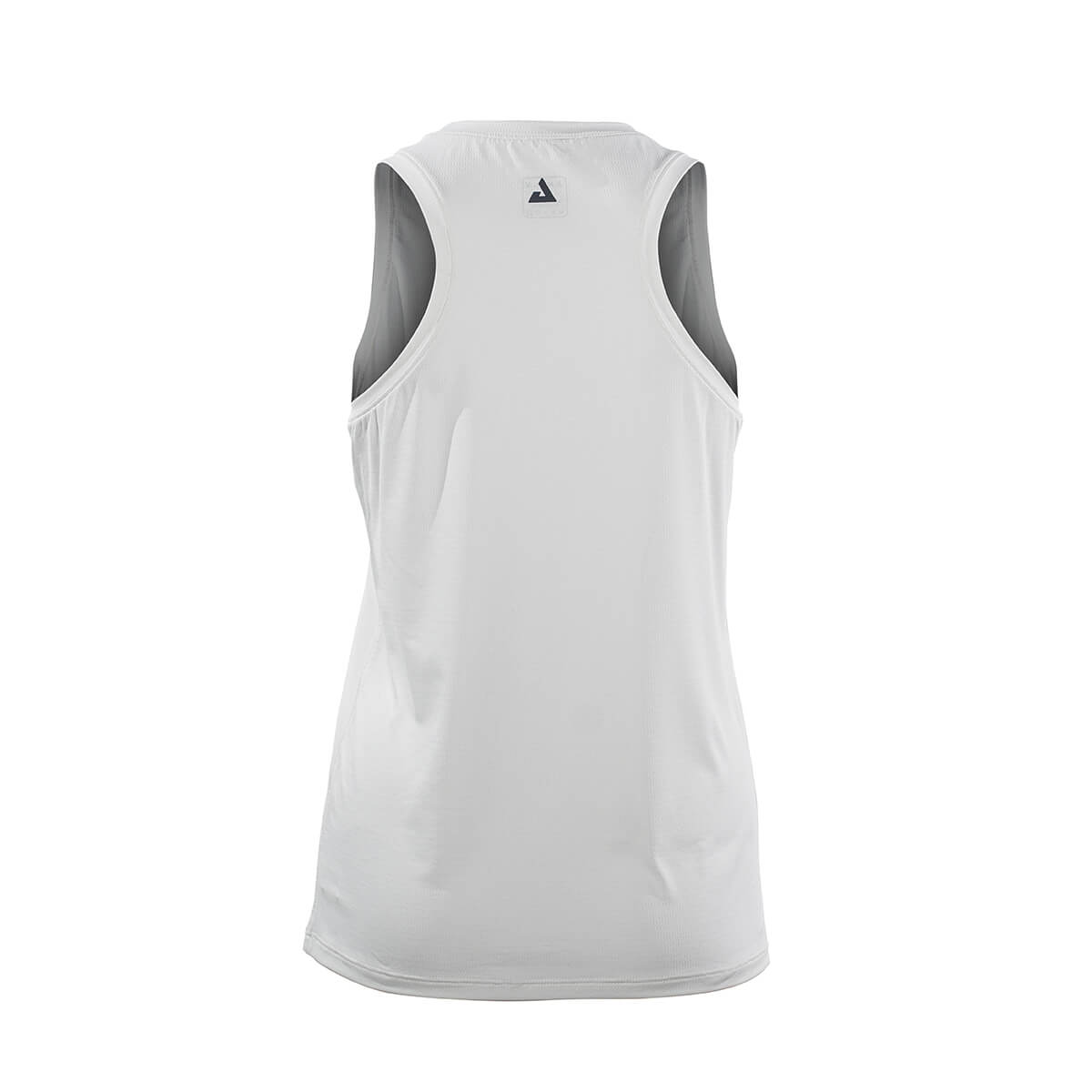 White Background Image: Back side of JOOLA Flow Tank Top, White color. White