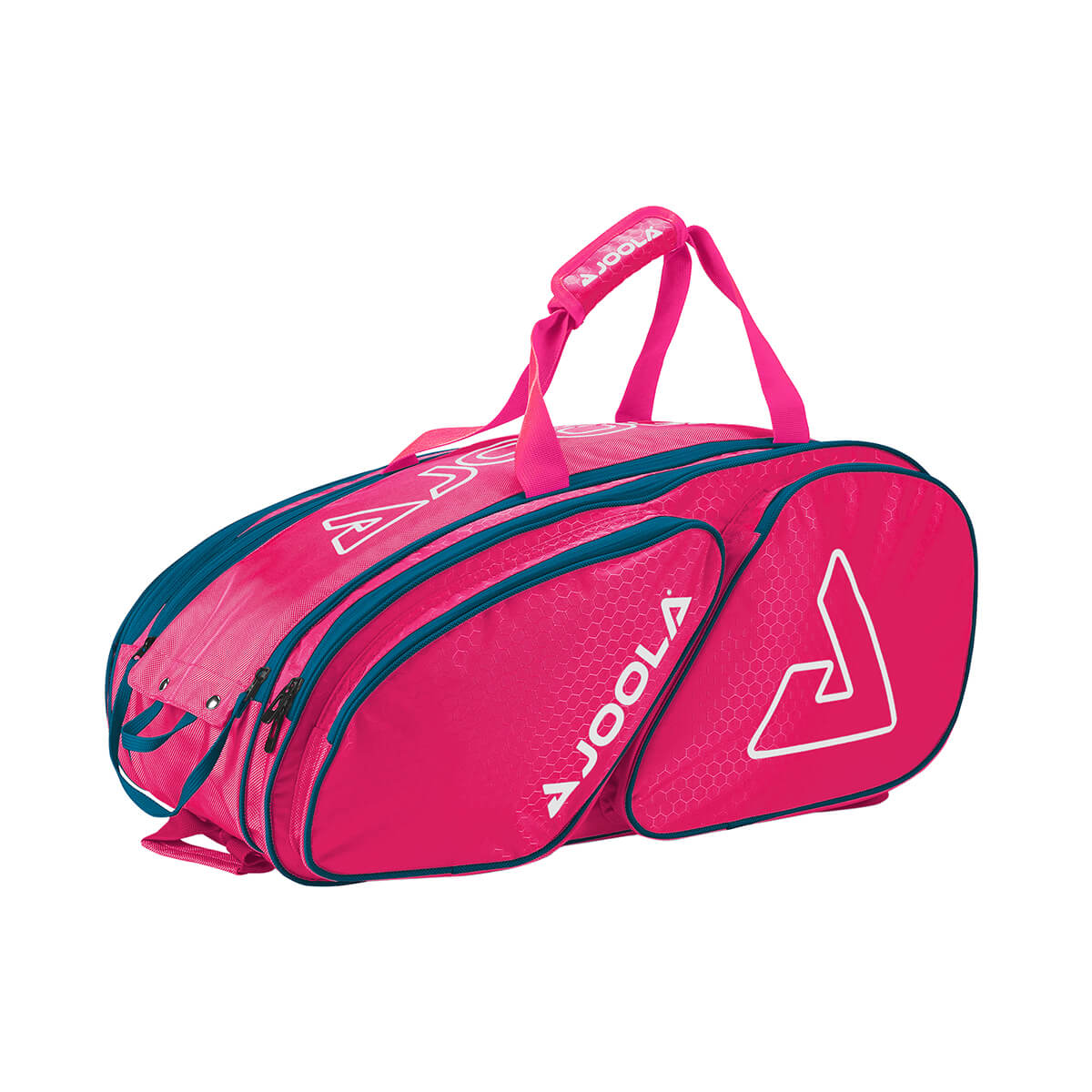 Product photo of the JOOLA Tour Elite Pickleball Duffle in Hot Pink & Blue Hot Pink/Blue