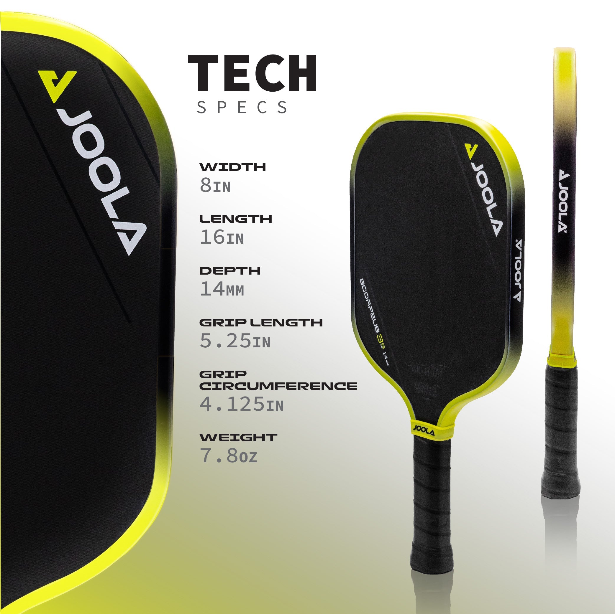 JOOLA アナ・ブライト スコーピアス 3S 14MM パドル ピックルボール JOOLA Anna Bright Scorpeus 3S 14mm Pickleball Paddle - JOOLA USA
